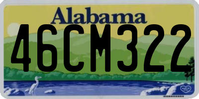 AL license plate 46CM322
