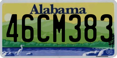 AL license plate 46CM383