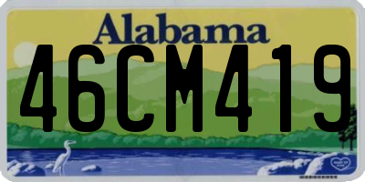 AL license plate 46CM419