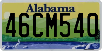 AL license plate 46CM540