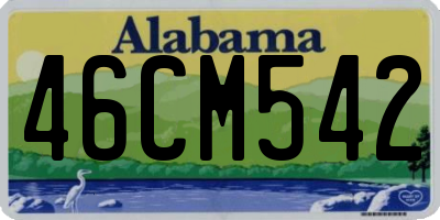 AL license plate 46CM542