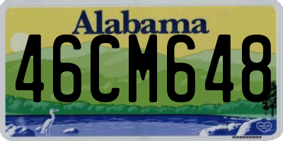AL license plate 46CM648
