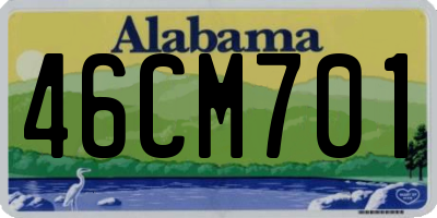 AL license plate 46CM701