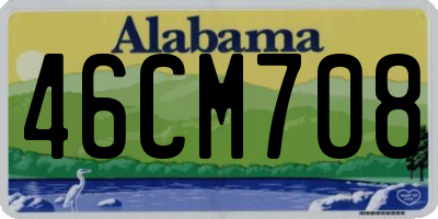 AL license plate 46CM708