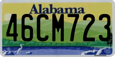 AL license plate 46CM723