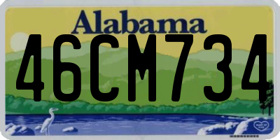AL license plate 46CM734