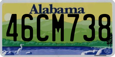 AL license plate 46CM738