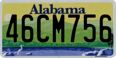 AL license plate 46CM756