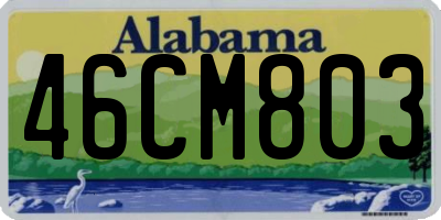 AL license plate 46CM803