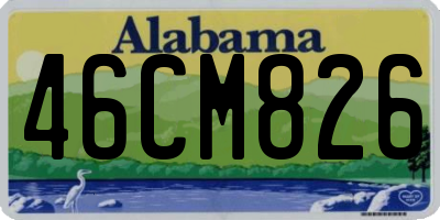 AL license plate 46CM826