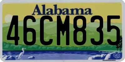 AL license plate 46CM835