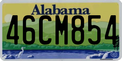 AL license plate 46CM854
