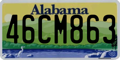 AL license plate 46CM863