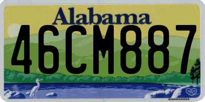 AL license plate 46CM887