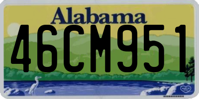 AL license plate 46CM951
