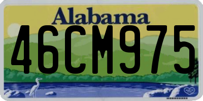 AL license plate 46CM975