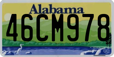 AL license plate 46CM978
