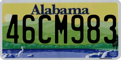 AL license plate 46CM983
