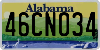 AL license plate 46CN034