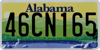 AL license plate 46CN165