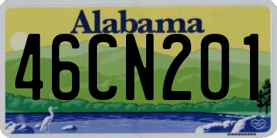 AL license plate 46CN201