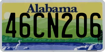 AL license plate 46CN206