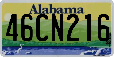 AL license plate 46CN216