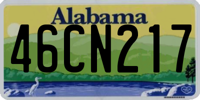 AL license plate 46CN217