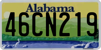 AL license plate 46CN219