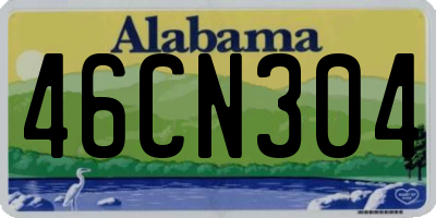 AL license plate 46CN304
