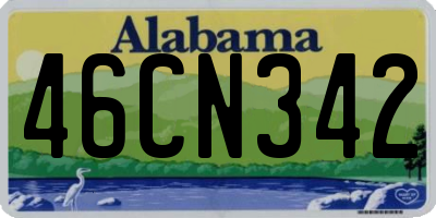 AL license plate 46CN342