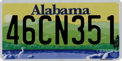 AL license plate 46CN351
