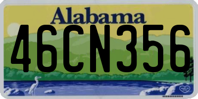 AL license plate 46CN356