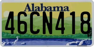 AL license plate 46CN418