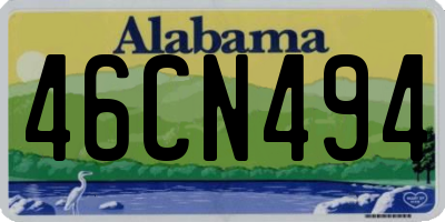 AL license plate 46CN494