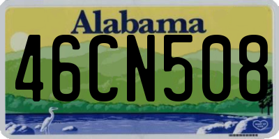AL license plate 46CN508