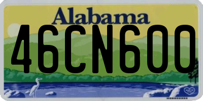 AL license plate 46CN600