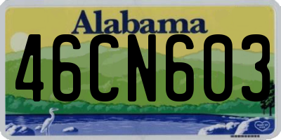 AL license plate 46CN603