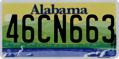 AL license plate 46CN663