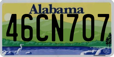 AL license plate 46CN707