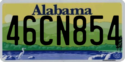 AL license plate 46CN854