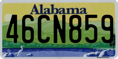 AL license plate 46CN859