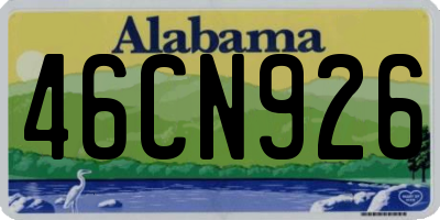 AL license plate 46CN926