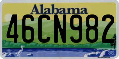 AL license plate 46CN982