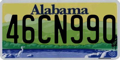 AL license plate 46CN990