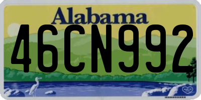 AL license plate 46CN992