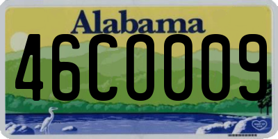 AL license plate 46CO009