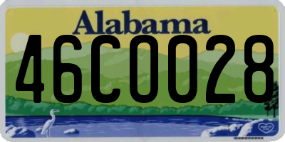AL license plate 46CO028