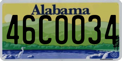 AL license plate 46CO034