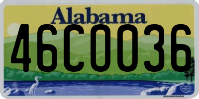 AL license plate 46CO036